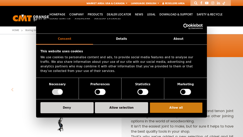 Mortise chisel & bit sets 543