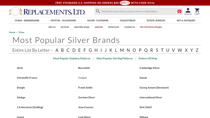 Most Popular Silver Brands