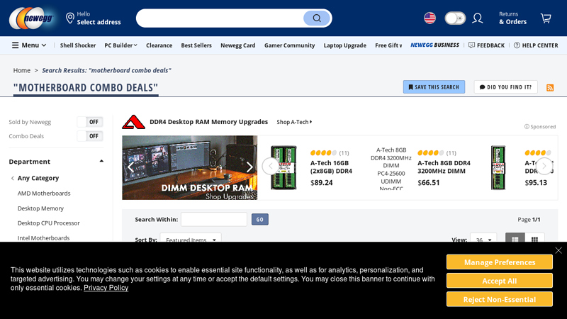 Motherboard Combo Deals