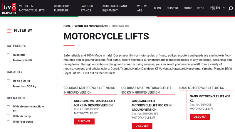 Motorcycle lifts