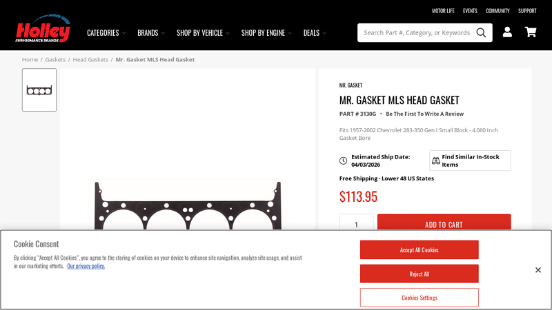 Mr. Gasket 3130G Mr. Gasket MLS Head Gasket