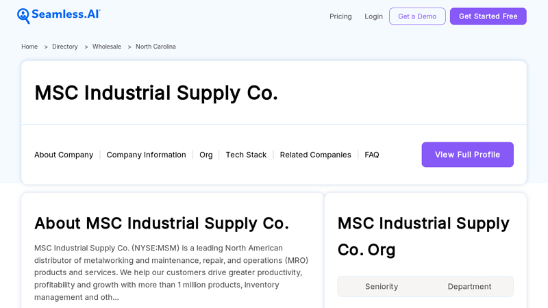 MSC Industrial Supply Co.