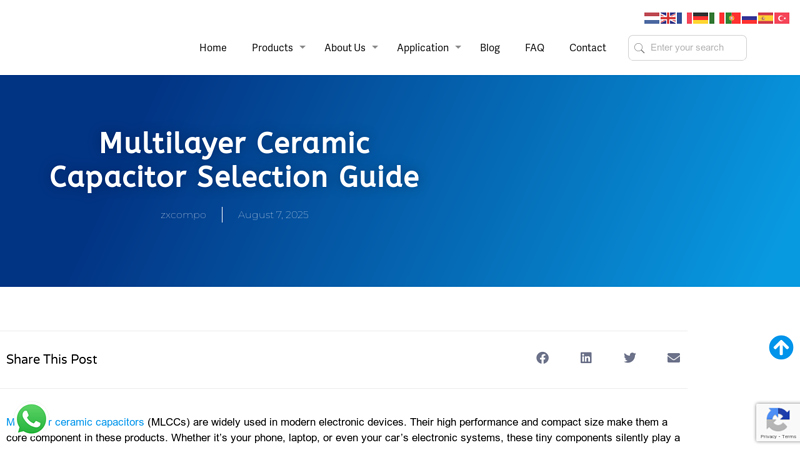 Multilayer Ceramic Capacitor Selection Guide