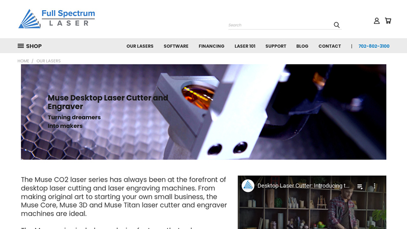 Muse Desktop Laser Cutter and Engraver