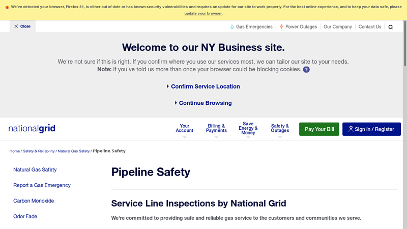 Natural Gas Pipeline Safety