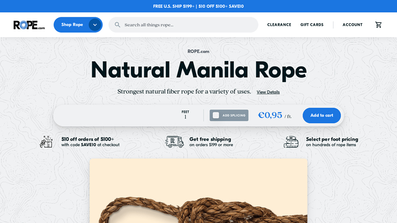 Natural Manila Rope