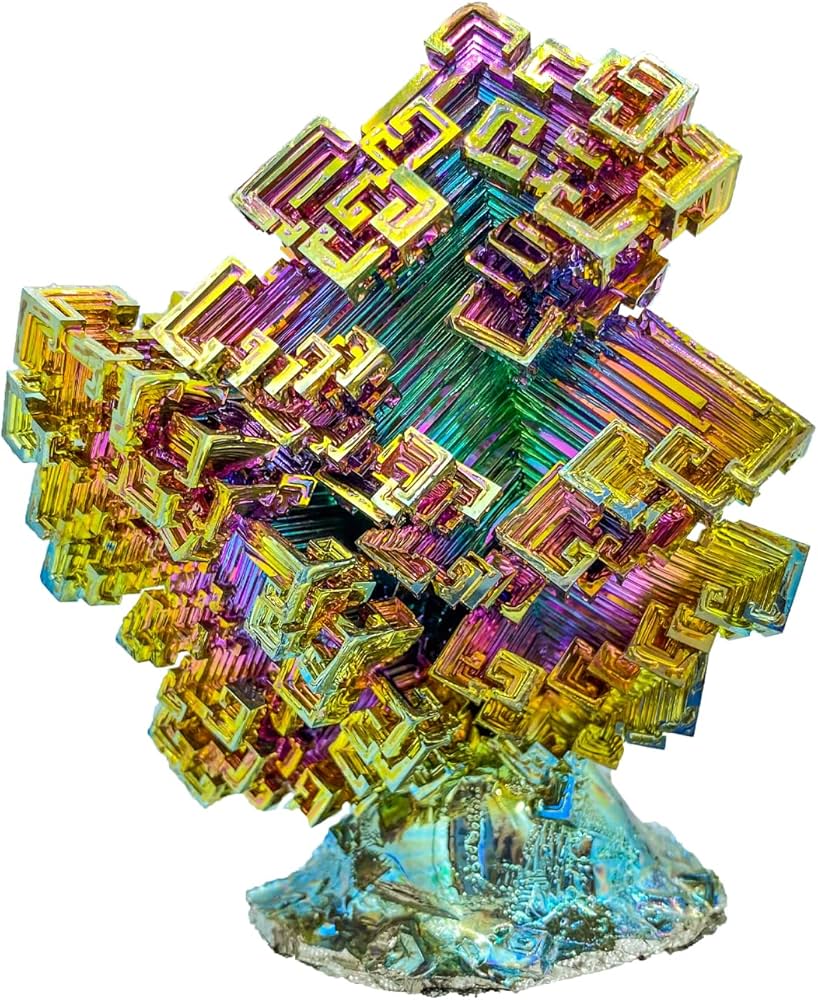 Natural Rainbow Bismuth Metal Crystal Specimen 100