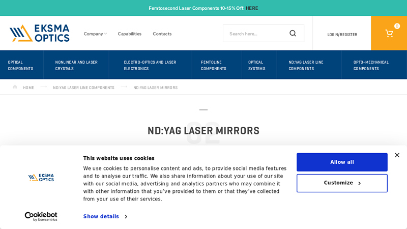Nd:YAG Laser Mirrors