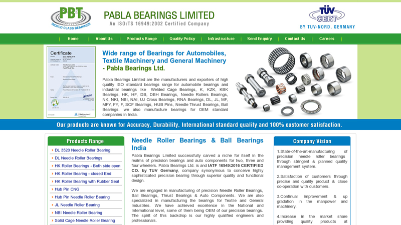 needle roller bearings, thrust bearing, cage bearings, hub pins ...