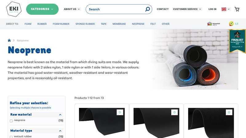 Neoprene fabric for various applications