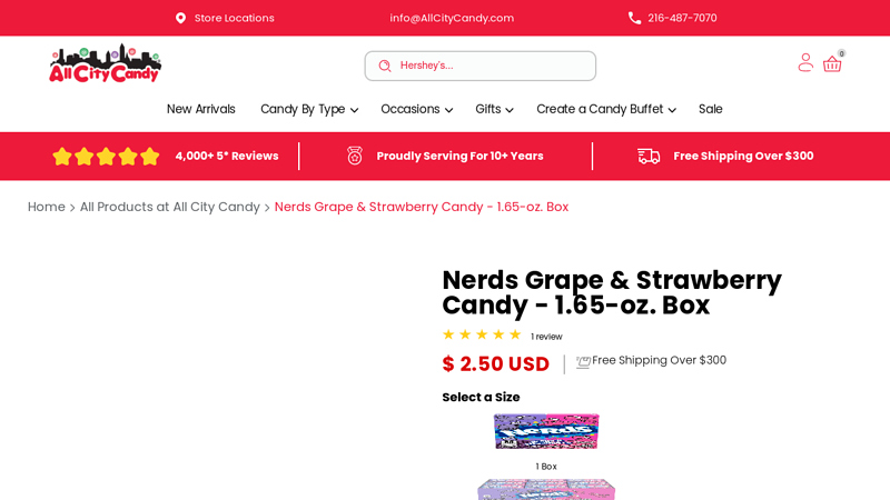 Nerds Grape & Strawberry Candy