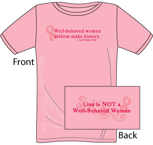 New! Customize Your Own Ladies Breast Cancer Awareness T custom t-shirts