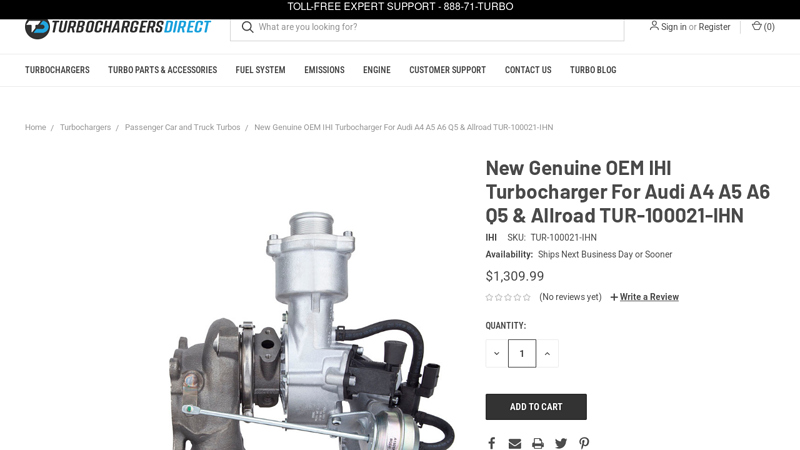 New Genuine OEM IHI Turbocharger For Audi A4 A5 A6 Q5 ...