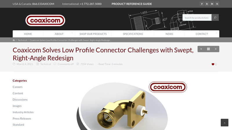 New Swept Radius RF Connector Design
