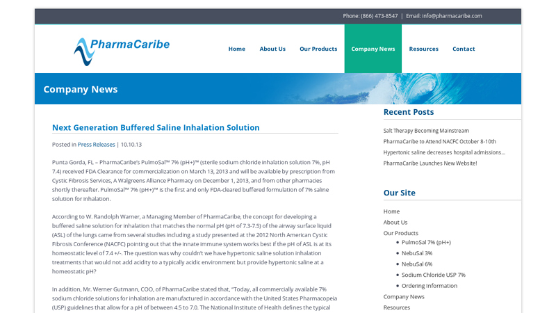 Next Generation Buffered Saline Inhalation Solution