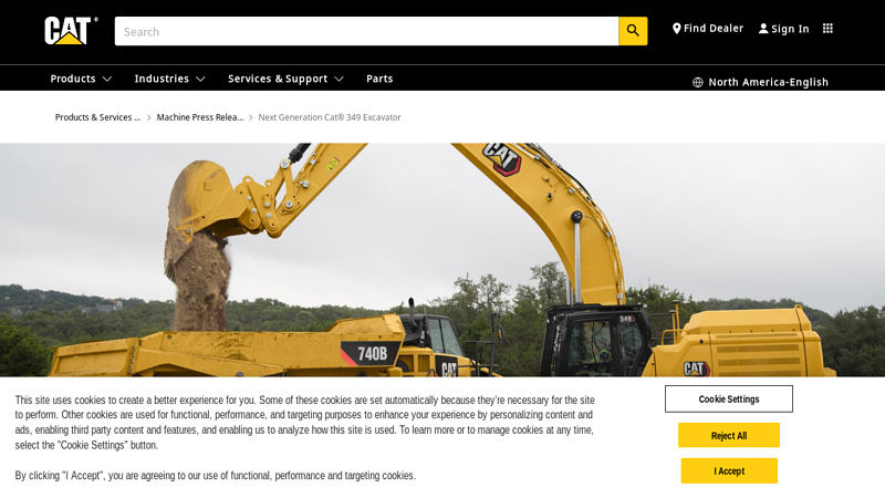 Next Generation Cat® 349 Excavator Delivers Increased Efficiency ...