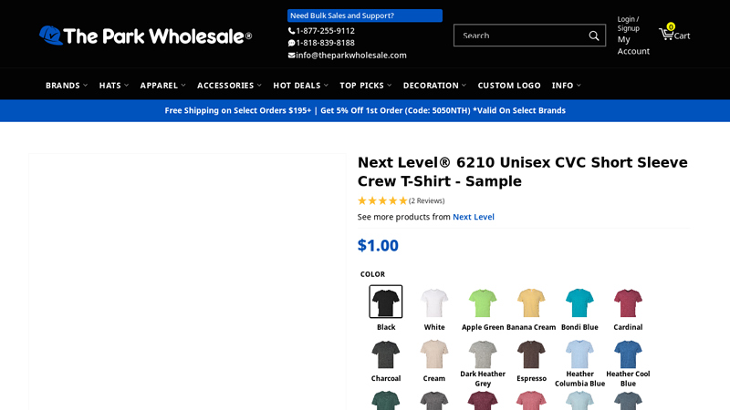 Next Level® 6210 Unisex CVC Short Sleeve Crew T