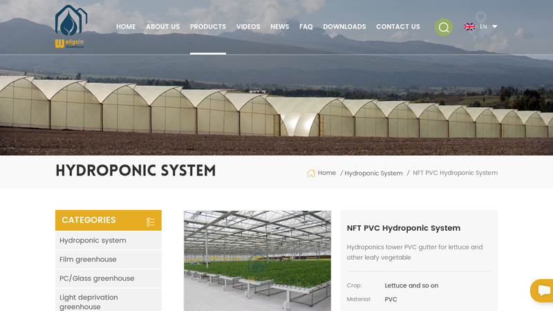 NFT PVC hydroponic system Company