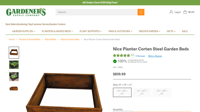 Nice Planter Corten Steel Garden Beds