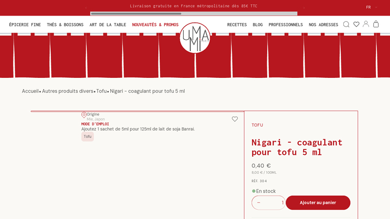 Nigari - Tofu Coagulant 5 ml