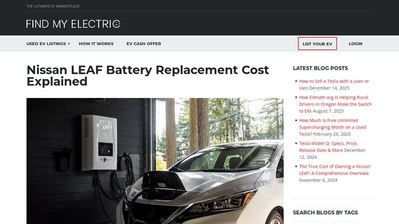 Nissan LEAF Battery Replacement Cost Explained
