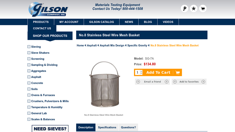 No.8 Stainless Steel Wire Mesh Basket