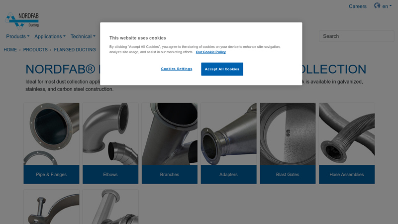 Nordfab® Flanged Ducting
