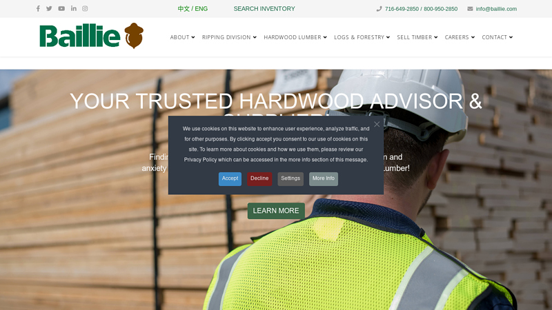 North American Hardwood Lumber from Baillie