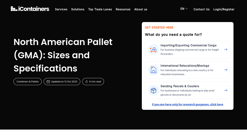 North American Pallet (GMA): Sizes & Specs