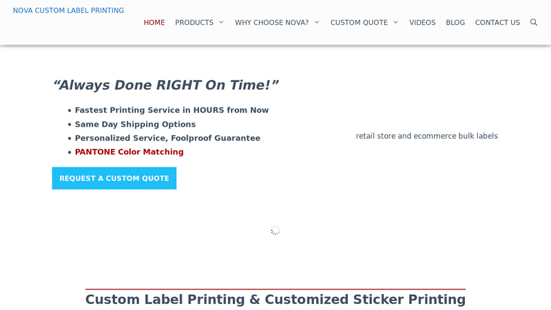 Nova Custom Label Printing custom t-shirts