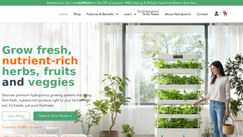 Nutraponics: Buy Hydroponic Tower Systems