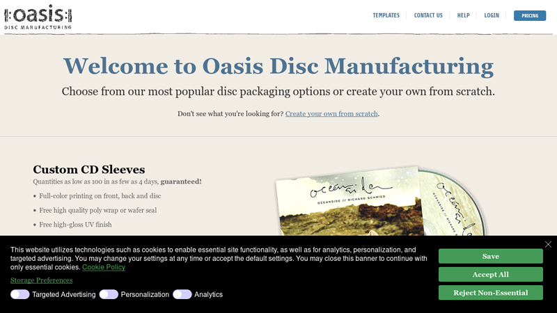 Oasis Disc Manufacturing: CD Duplication