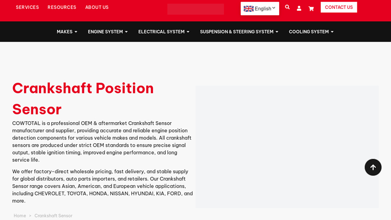 OEM & Aftermarket Crankshaft Sensor Manufacturer