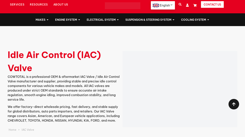 OEM & Aftermarket Idle Air Control Valve (IAC) Manufacturer