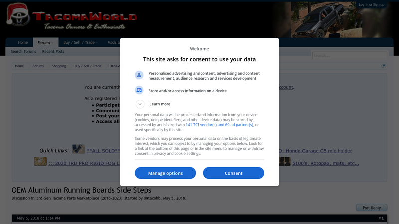 OEM Aluminum Running Boards Side Steps