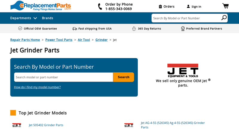 OEM Jet Grinder Parts & Accessories