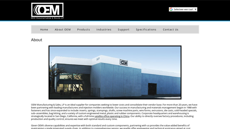 OEM Manufacturing & Sales
