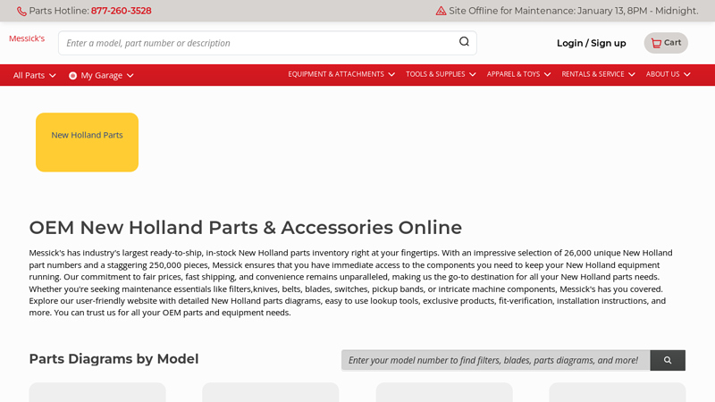 OEM New Holland Parts & Accessories (In