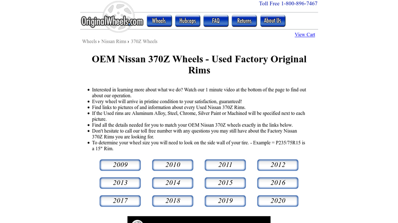 OEM Nissan 370Z Wheels