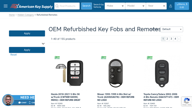 OEM Refurbished Key Fobs and Used OEM Remotes For Sale