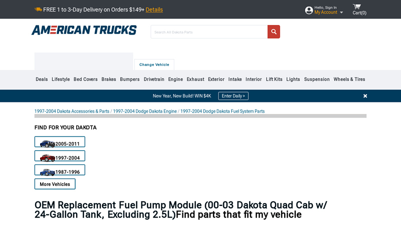 OEM Replacement Fuel Pump Module (00