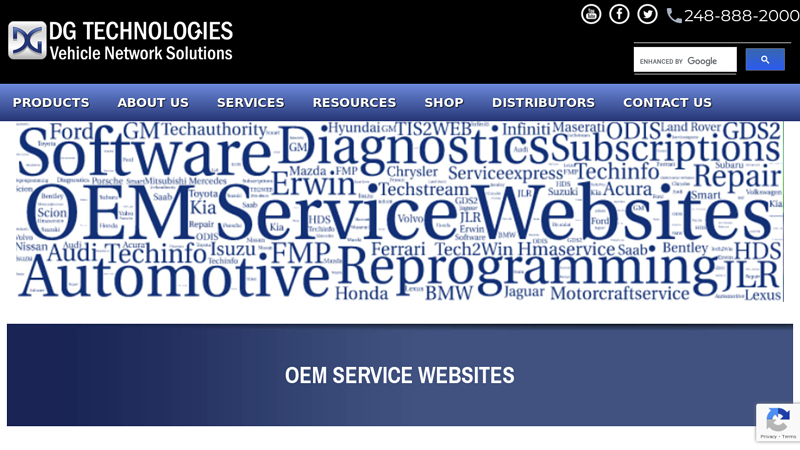 OEM Service Websites