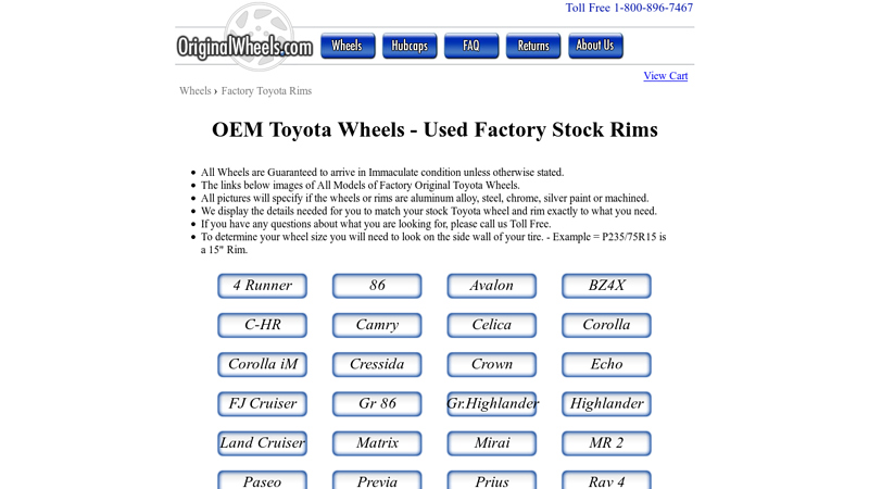 OEM Toyota Wheels