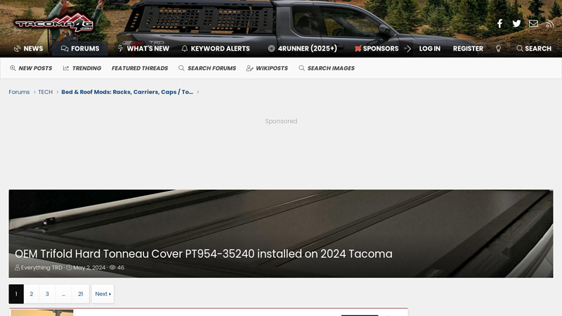 OEM Trifold Hard Tonneau Cover PT954