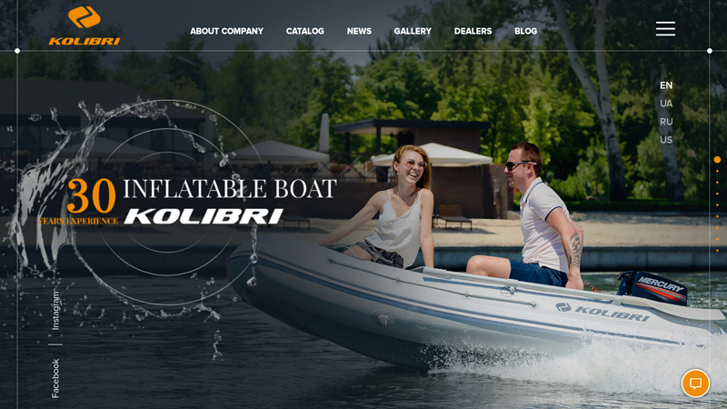 of KOLIBRI inflatable boat manufacturer in the USA