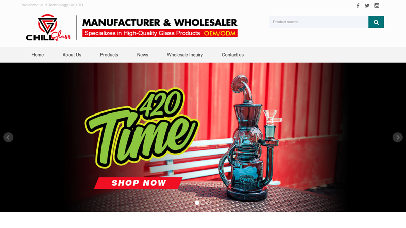 Offer chilglass Brand Glass Water Pipes with wholeslae price