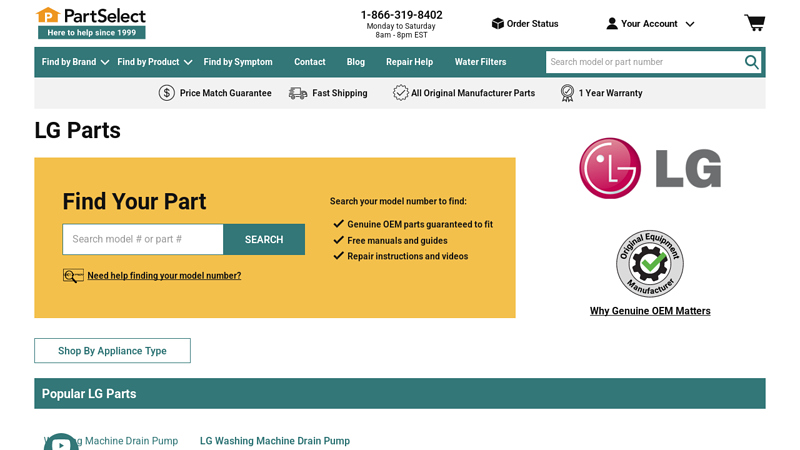 Official LG Parts & Accessories
