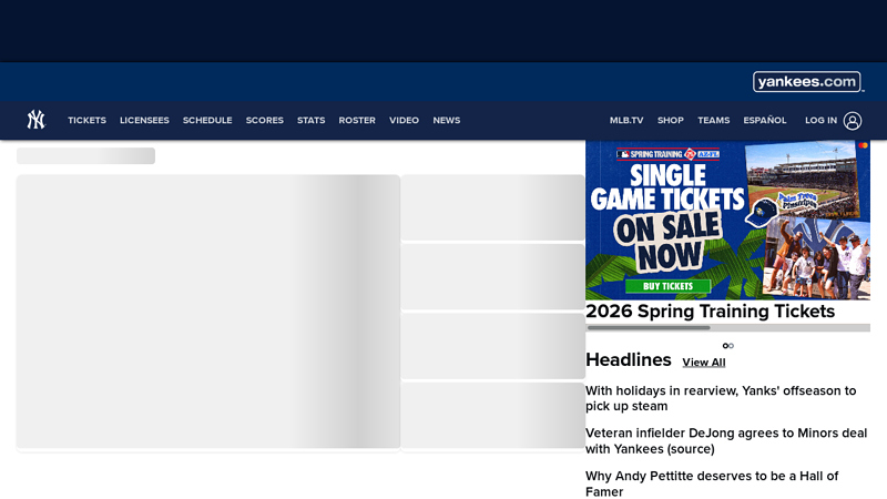 Official New York Yankees Website