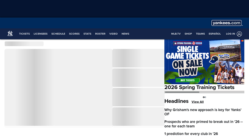 Official New York Yankees Website