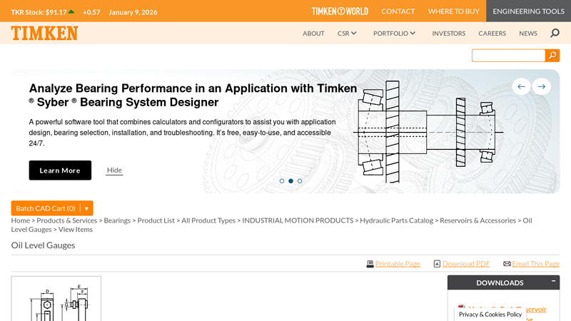 Oil Level Gauges On The Timken Company